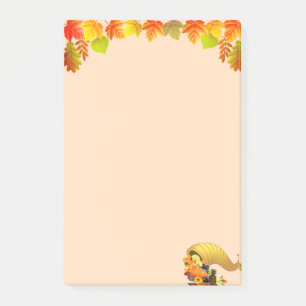 Post-it® Corne d'Abondance, Feuilles d'Automne sur Beige