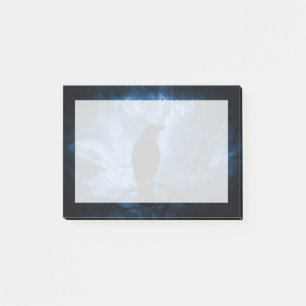 Post-it® Corneille noire avec runes style gothique foncé
