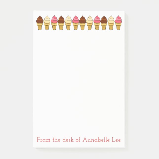 Post-it® Cornets de crème glacée (Devant)