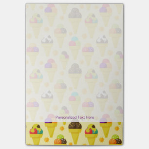 Post-it® Cornets de crème glacée colorés de bande dessinée