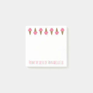 Post-it® Cornets de crème glacée roses aussi