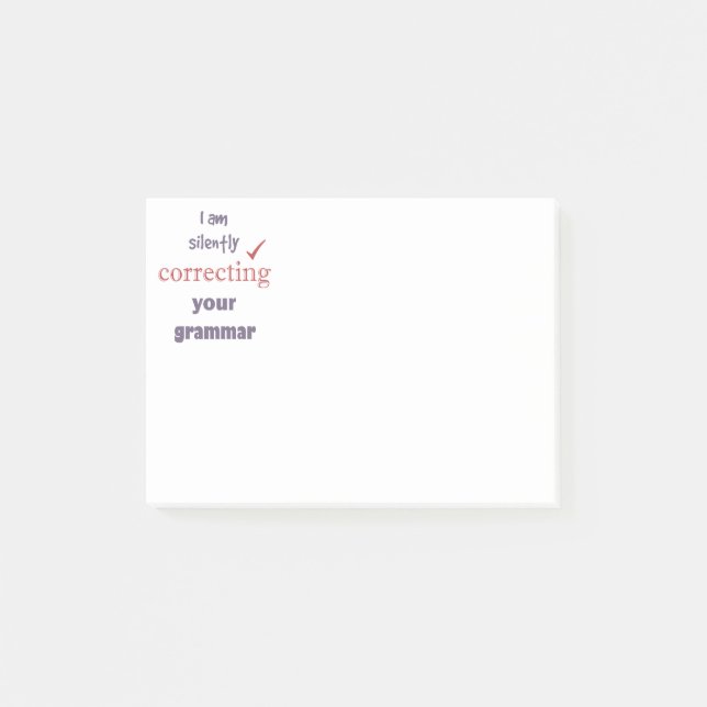 Post-it® Correction silencieuse de votre citation amusante  (Devant)
