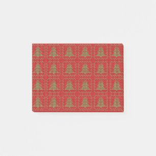 Post-it® Cosy sapin de Noël affreux pull à damiers motif