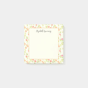 Post-it® Cottagecore Jardin Rose Joli Main Tirée Vintage