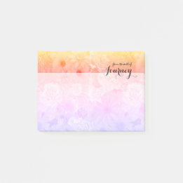 Post-it® Coucher de soleil jaune Pastel Floral Fleurs Boho 