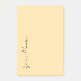 Post-it® Couleur Beige Élégant Simple Nom de Calligraphie S