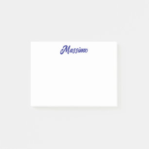 Post-it® Couleur bleu profond, calligraphie moderne simple