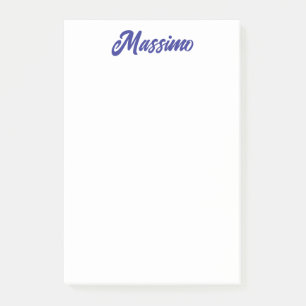 Post-it® Couleur bleu profond Calligraphie moderne simple d