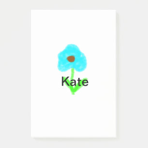 Post-it® Couleur d'eau bleu vert ajouter votre nom texte pe