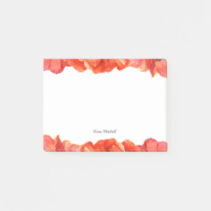 Post-it® Couleur d'eau du pavot rouge