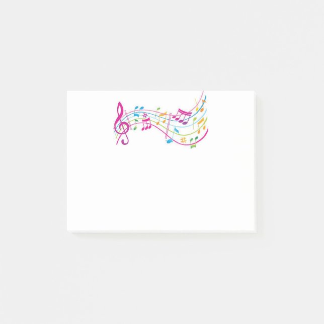 Post-it® Couleur des notes de musique (Devant)