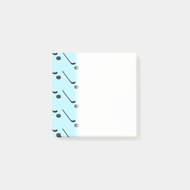 Post-it® Couleur noire du hockey sur glace Bleu pâle (Devant)