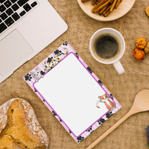 Post-it® Couleur rose mignonne avec pattes chatons mignons 