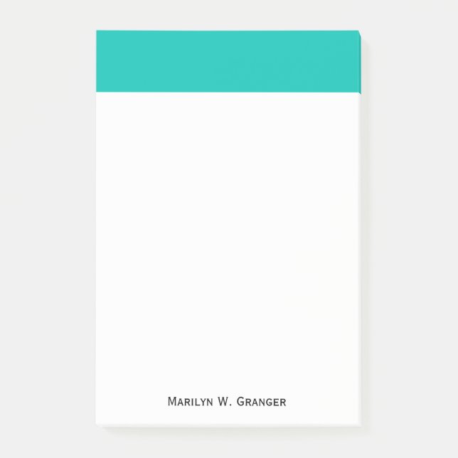 Post-it® Couleur solide : Turquoise (Devant)
