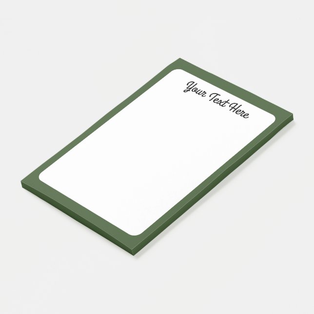 Post-it® Couleur solide verte de mousse foncée (Incliné)