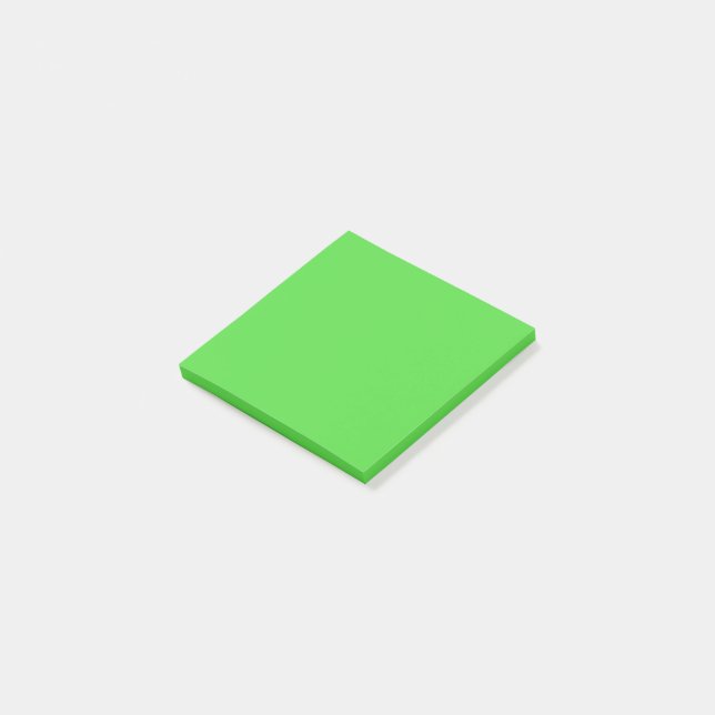 Post-it® Couleur verte en néon solide | Hex# 53da3f (Incliné)