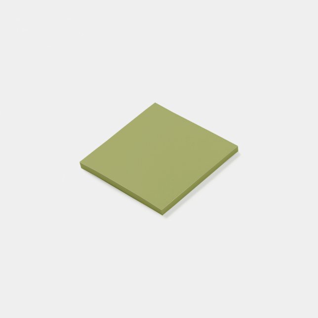 Post-it® Couleur verte solide | Hex# 8D9440 (Incliné)