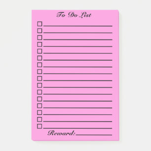 Post-it® Couleurs pastel  Liste des tâches  Rose clair