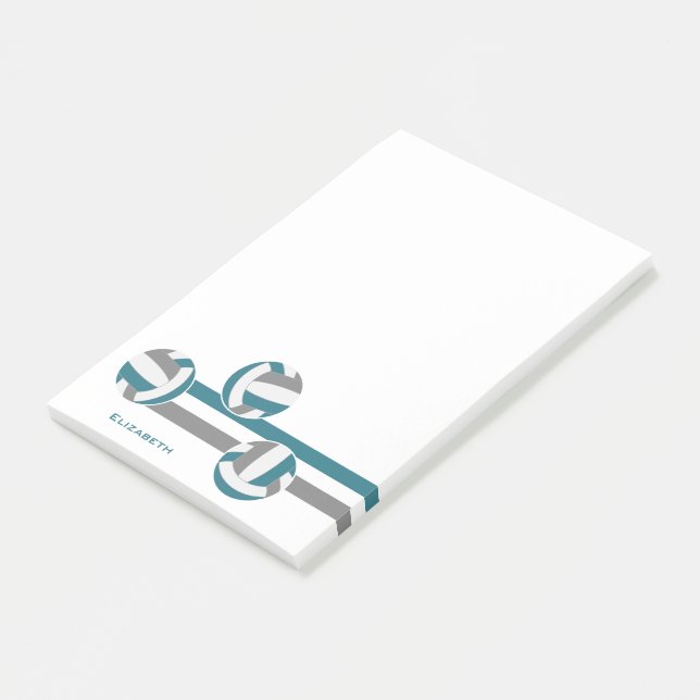 Post-it® Couleurs turquoises de l'équipe de volley-ball ray (Incliné)