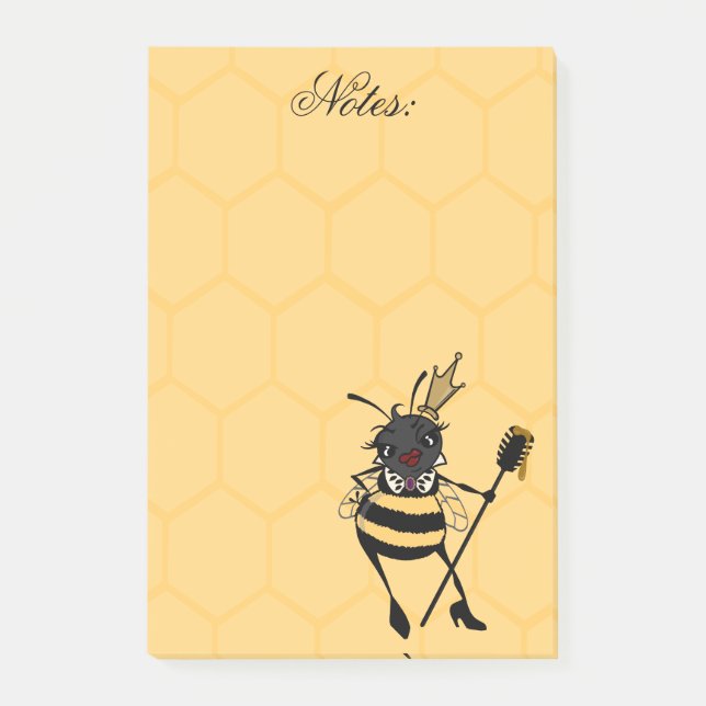 POST-IT® COUPE QUEEN BEE HONEYCOMB MOTIF POST-IT NOTEPAD (Devant)