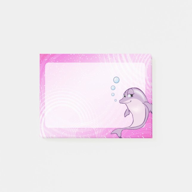 Post-it® Coupez le dauphin rose (Devant)