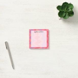 Post-it® Courbes colorées CUSTOM Chic Monogramme Personnali