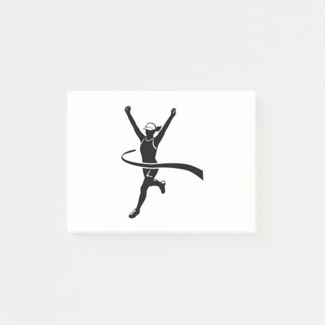 Post-it® Coureur de marathon noire (Devant)