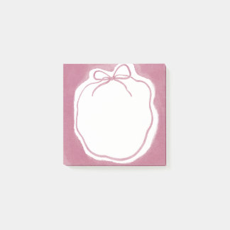 Post-it® Couronne de ruban à l'aquarelle rose fardée