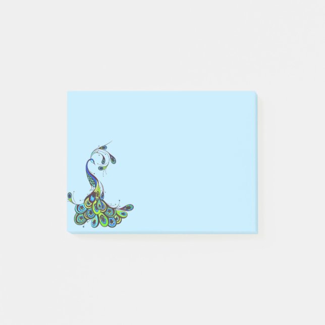 Post-it® Courrier--Notes de paon (Devant)