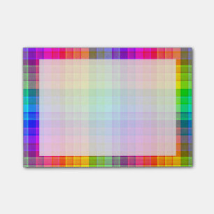 Post-it® Coutume de plaid d'arc-en-ciel