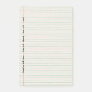 Post-it® Coutume rayée de papier de classeur de carnet