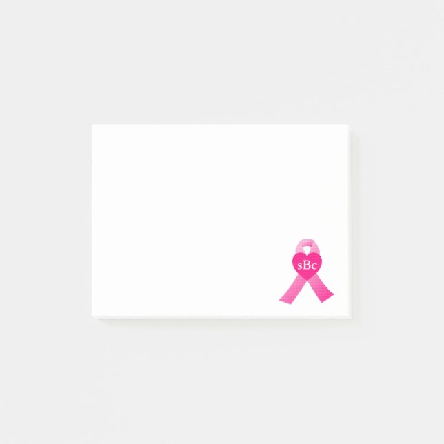 Post-it® Coutume rose de conscience de cancer du sein de (Devant)