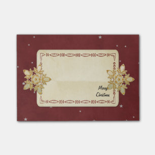 Post-it® Coutume rouge et argentée de Joyeux Noël d'étoi