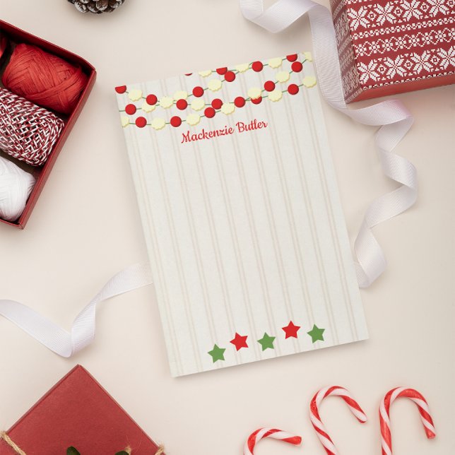 Post-it® Cranberry et Popcorn Noël rustique (Créateur téléchargé)