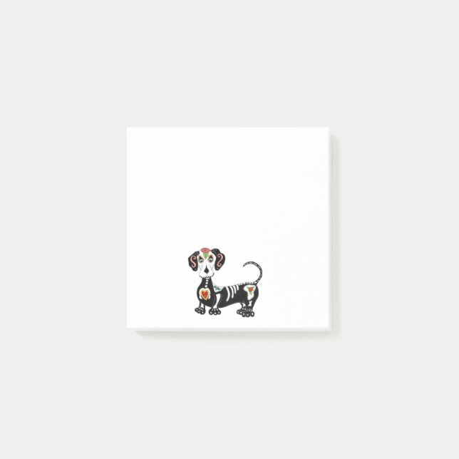 Post-it® Crâne à sucre Dachshund (Devant)