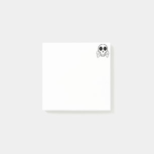 Post-it® Crâne éffrayant sur un arrière - plan noir