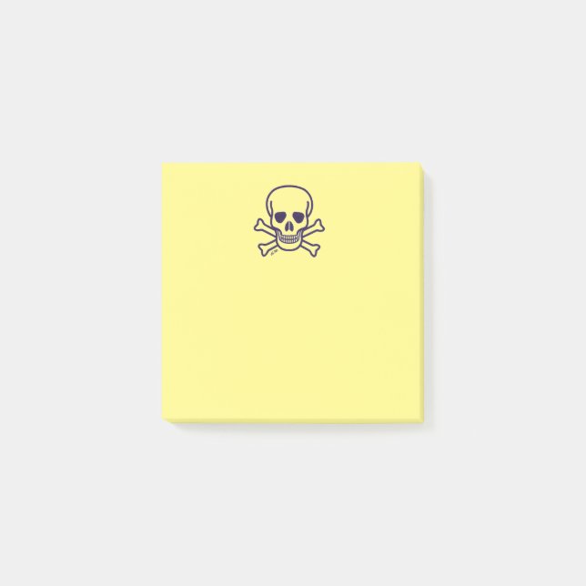 Post-it® Crâne n Bones Plaques de notes jaunes (Devant)