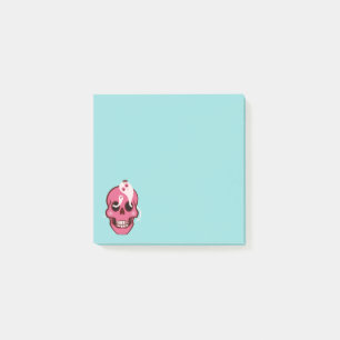 Post-it® Crâne Rose Cupide Avec Araignée Et Fantômes Dans L