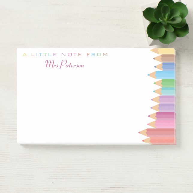 Post-it® Crayons arc-en-ciel Appréciation de l'enseignant j (Bureau)