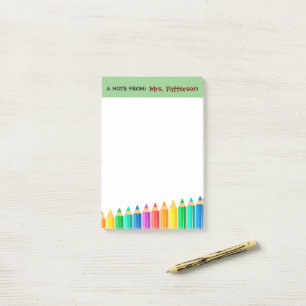 Post-it® Crayons de couleur personnalisés pour enseignants