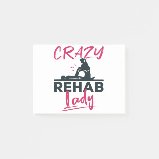 Post-it® Crazy Rehab Lady Thérapeute Physique (Devant)