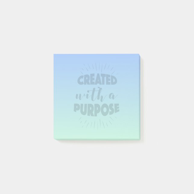 Post-it® Créé avec un but, amusant et motivationnel (Devant)