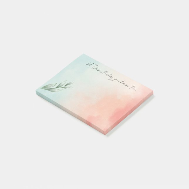 Post-it® Créez votre propre Eucalyptus Elégant Aquarelle (Incliné)
