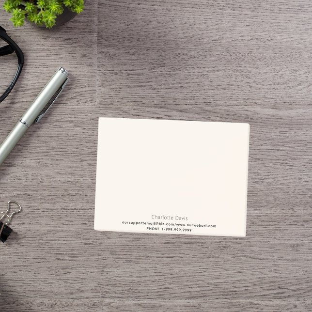 Post-it® crème beige coordonnées commerciales (Créateur téléchargé)