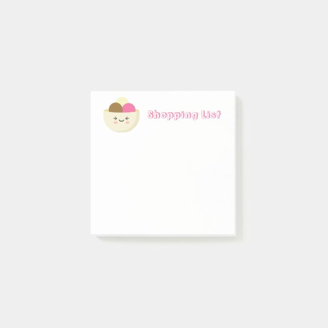 Post-it® Crème glacée Kawaii (Devant)