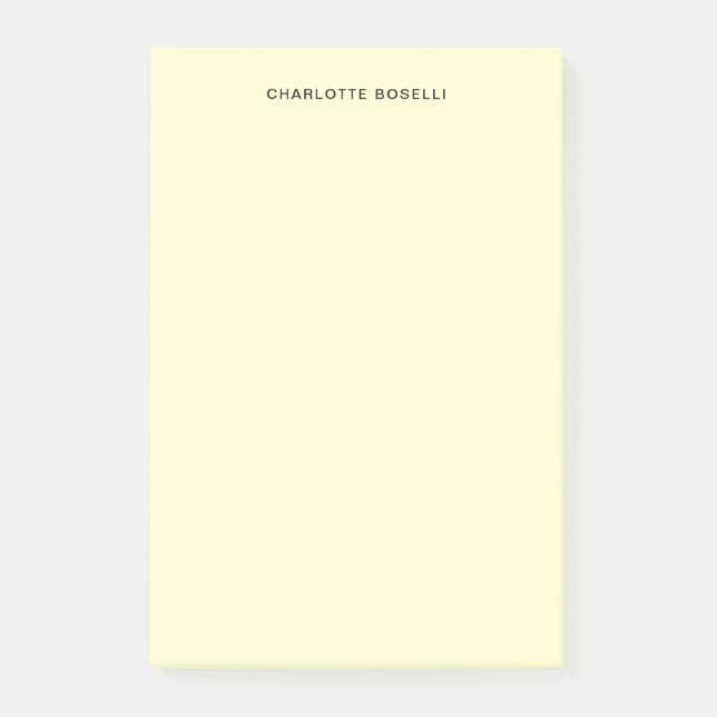 Post-it® Crème professionnelle minimaliste classique (Devant)