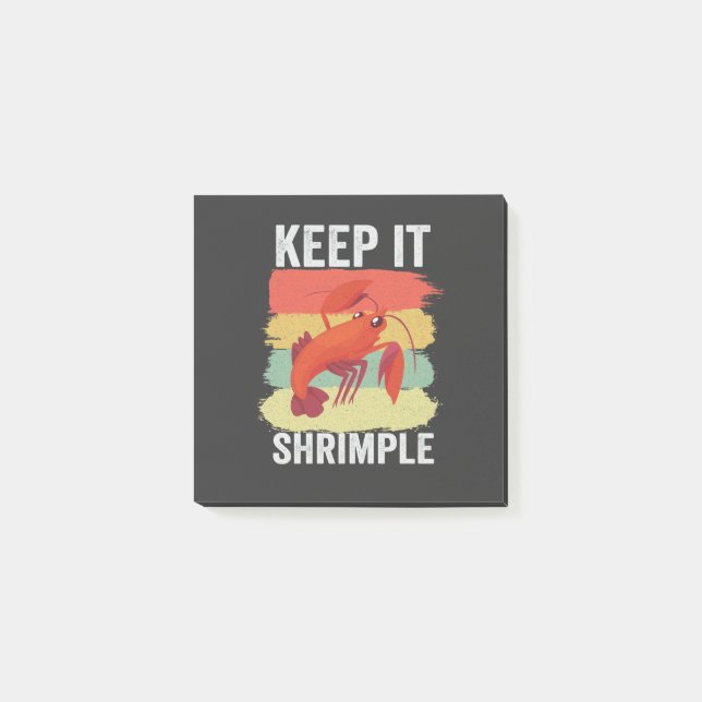 Post-it® Crevettes amusantes Coquillages Gardez-le Crevette (Devant)