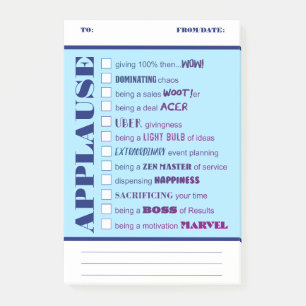 Post-it® Crient la récompense de post-it de reconnaissance