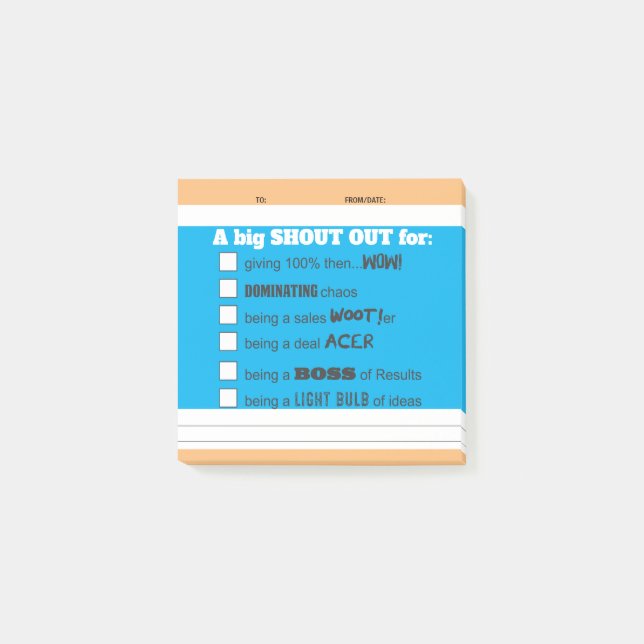 Post-it® Criez la reconnaissance des employés après l'attri (Devant)