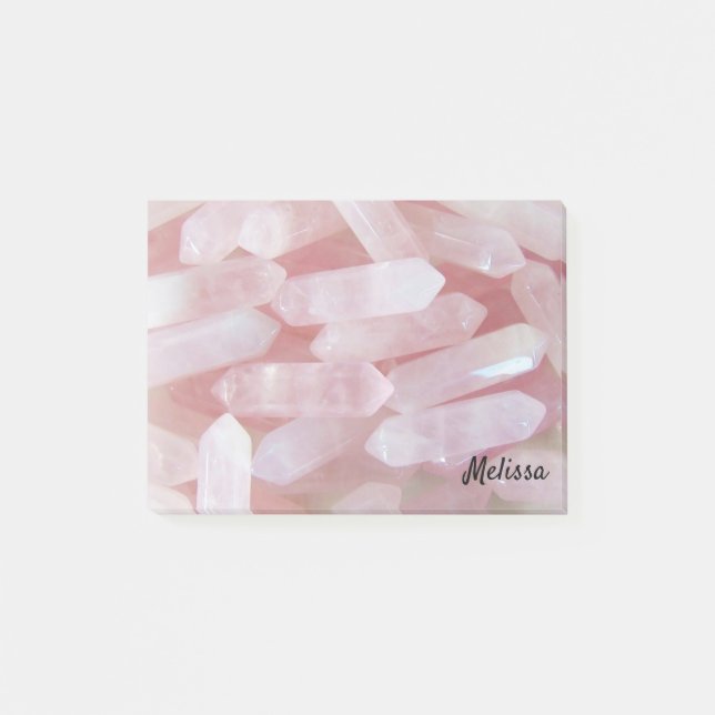 Post-it® Cristaux de quarts roses Personnaliser le nom (Devant)